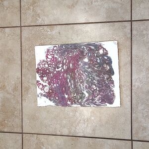 Abstract Purple and Silver Canvas Art